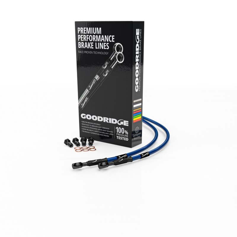 Goodridge 1982 Honda CB650SC NIGHTHAWK 82 Electric Blue Front SS Brake Lines