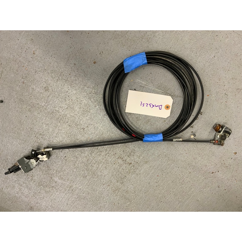 Goodridge 14in Universal Brake Line Assembly w/Black Zinc Fittings & Clear Hose