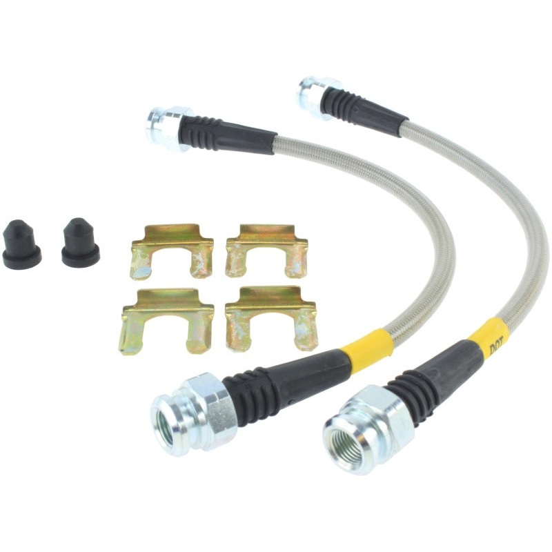 Goodridge 02-03 Harley-Davidson XL883R Sportster (w/o ABS) Clear Rear Brake Line w/Black Fittings