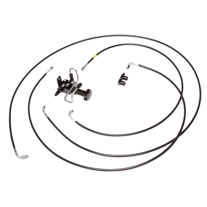 Goodridge 76in Universal Clutch Line w/SS Fittings & Black Hose – Straight Banjo 7/16 UNF