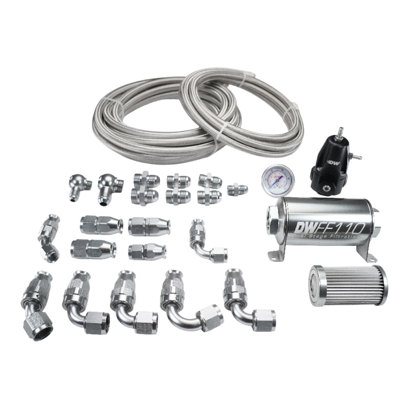 Goodridge 62in Universal Clutch Line w/SS Fittings & Clear Hose – 45Deg Banjo w/AN3 Fitting