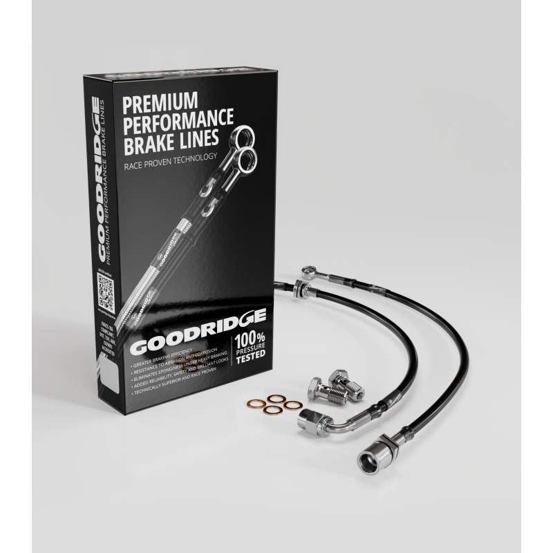 Goodridge 15-19 Yamaha YZF-R1/R1M ABS Clear Rear SS Brake Lines