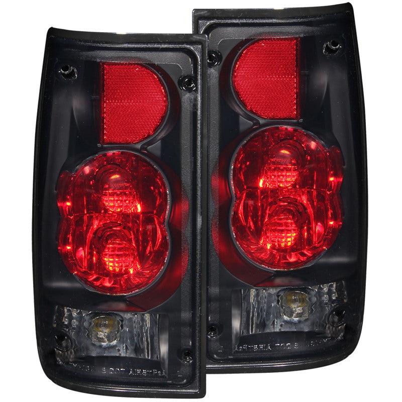 AlphaRex 12-21 Tesla Model S LUXX-Series LED Tail Lights – Black/Red