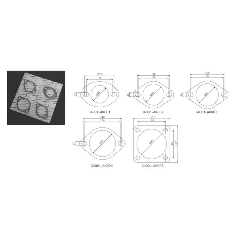 Cometic Ford Crossflow OHV Kent .064in AM Exhaust Manifold Gasket Kit